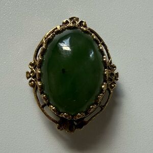 SOLD 🌸 Vintage 14k Gold Jade Pendant and Brooch
